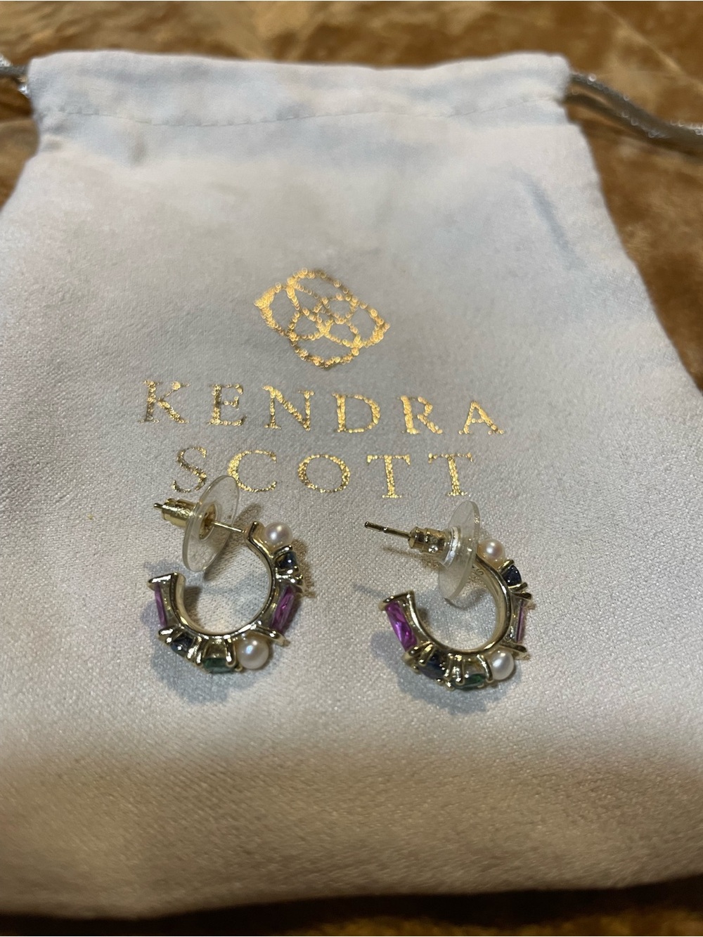 Kendra Scott Madelyn Hoop Gold Multi-Mix Earrings